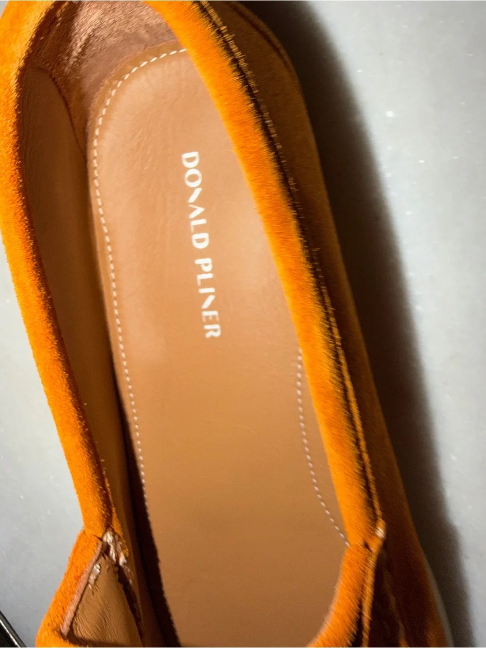 Donald J. Pliner Rust Suede Bit Loafers